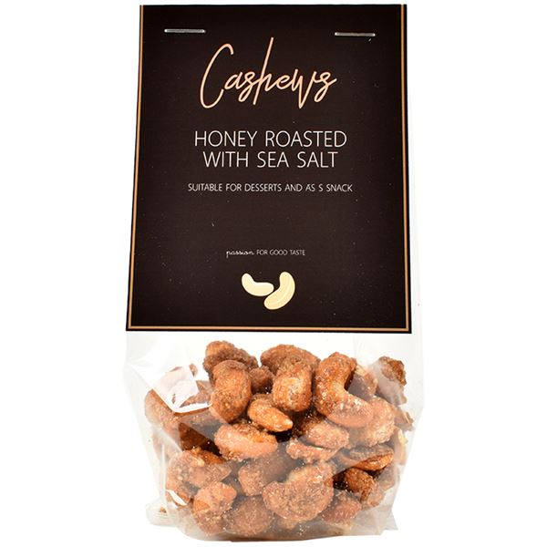 WEIBEL CASHEW NØDDER, HONEY ROASTED WITH SEA SALT