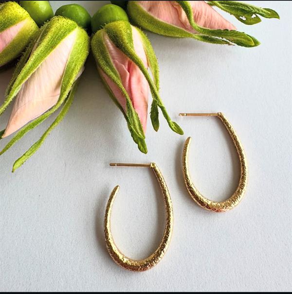 FRIIHOF+SIIG ØRERINGE, JANEY EARRING, GULDBELAGT