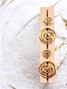 FRIIHOF SIIG ØRERINGE, BIG ROSE EARRING, GULDBELAGT