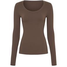 TIM OG SIMONSEN T-SHIRT, LINEA RIB T-SHIRT LS, CAFFE