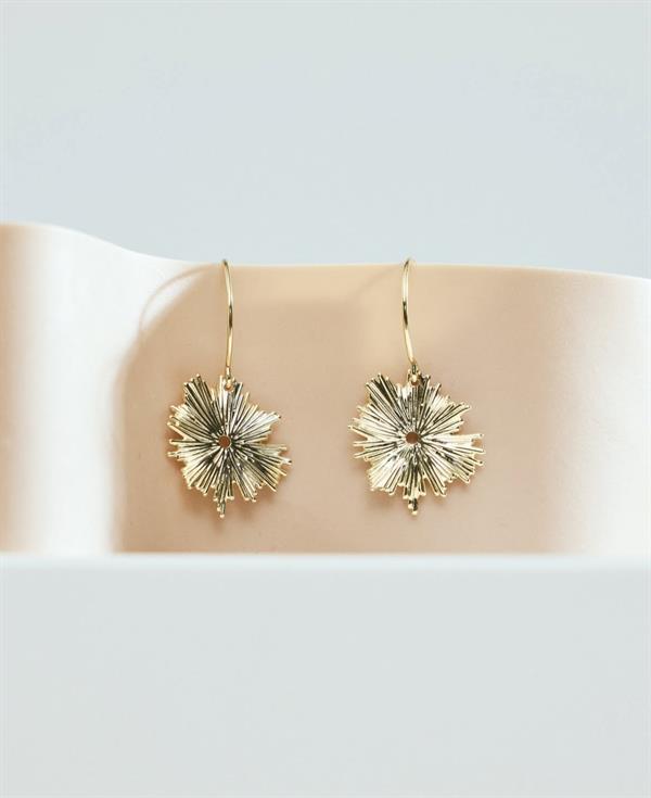 FRIIHOF SIIG ØRERINGE, SUN EARRING, GULDBELAGT