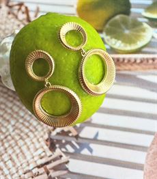 FRIIHOF SIIG ØRERINGE, ECLIPSE EARRING, GULDBELAGT