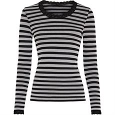 TIM OG SIMONSEN T-SHIRT, ISA STRIPE T-SHIRT LS, NERO