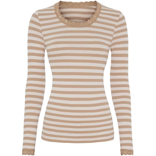 TIM OG SIMONSEN T-SHIRT, ISA STRIPE T-SHIRT LS, NUDO-BIANCO