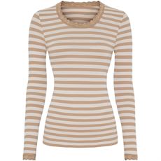 TIM OG SIMONSEN T-SHIRT, ISA STRIPE T-SHIRT LS, NUDO-BIANCO