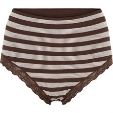 TIM OG SIMONSEN PANTIES, ISA STRIPE RIB MIDI, CIOCCOLATO/BIANCO