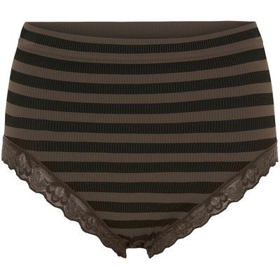 TIM OG SIMONSEN PANTIES, ISA STRIPE RIB MIDI, NERO/NOCE