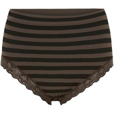TIM OG SIMONSEN PANTIES, ISA STRIPE RIB MIDI, NERO/NOCE