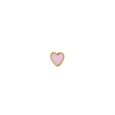 STINE A ØRERING, PETIT LOVE HEART, LIGHT PINK  ENAMEL