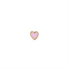 STINE A ØRERING, PETIT LOVE HEART, LIGHT PINK  ENAMEL