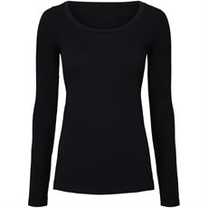 TIM OG SIMONSEN T-SHIRT, LINEA RIB T-SHIRT LS, BLACK
