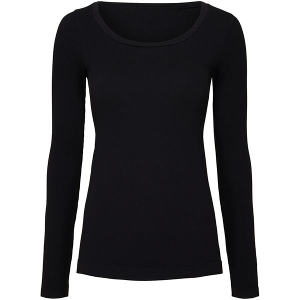 TIM OG SIMONSEN T-SHIRT, LINEA RIB T-SHIRT LS, BLACK