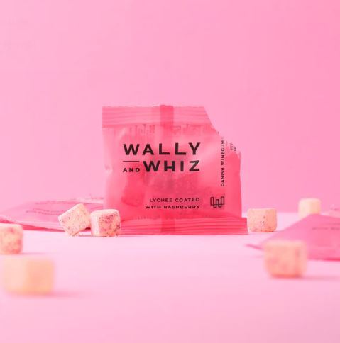 WALLY AND WHIZ VINGUMMI, LITCHI MED HINDBÆR, 11 GR 1 STK