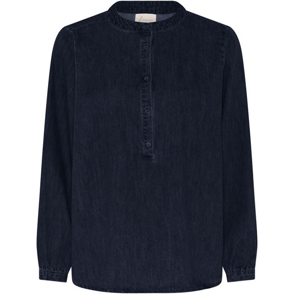 FRAU SKJORTE, MADRID LS DENIM SHIRT, DARK BLUE DENIM