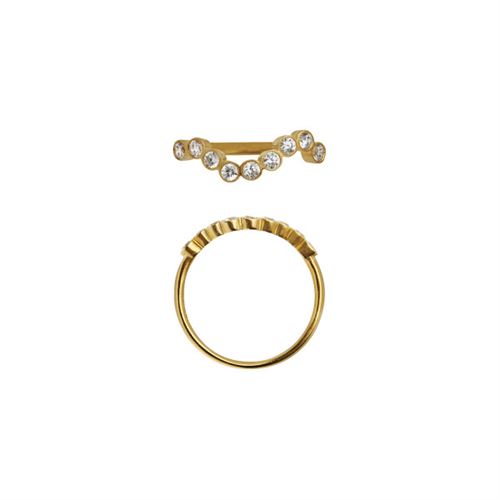 STINE A RING, MIDNIGHT SPARKLE RING, GOLD