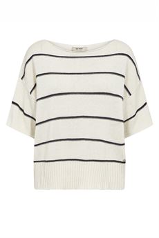 MOS MOSH BLUSE, MMARLEN PAPER SS KNIT, ECRU