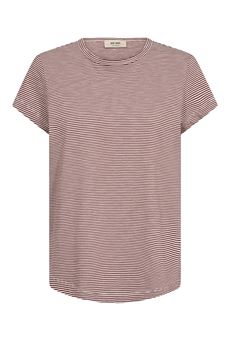 MOS MOSH T-SHIRT, MMCAMPA O-SS STRIPE, COWHIDE