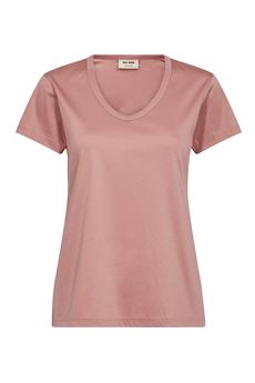 MOS MOSH T-SHIRT, MMVIKA AINA V-SS TEE, DUSTY ROSE