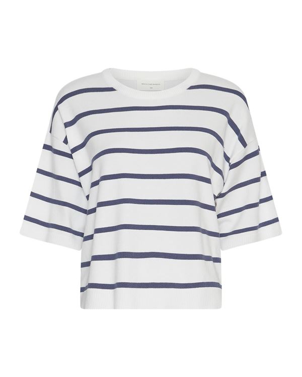 MSCH COPENHAGEN PULLOVER, MSCHGEANINE RACHELLE 2/4 PULLOVER, EGRET/OCEANA