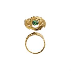STINE A RING, MY LOVE ROCK WITH GREEN STONE RING