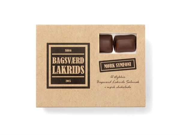 BAGSVÆRD LAKRIDS, MØRK SYMFONI ÆSKE, 125 GR