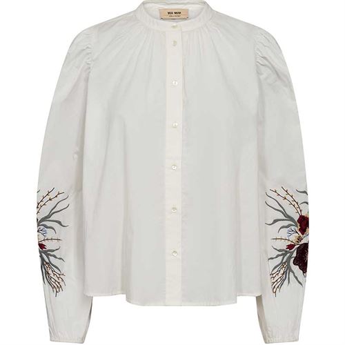 MOS MOSH SKJORTE, MMMYSA POPLI SHIRT, ECRU