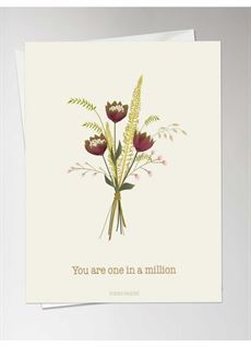 VISSEVASSE KORT, YOU ARE ONE IN A MILLION GREETING CARD