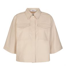 CO'COUTURE SKINDSKJORTE, PHOEBE CROP, CREME