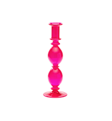 ANNA+NINA LYSESTAGE,  PARADISE PINK GLASS CANDLE HOLDER