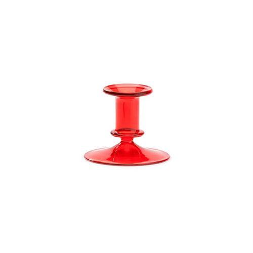 ANNA+NINA LYSESTAGE, RODEO RED GLASS CANDLE HOLDER