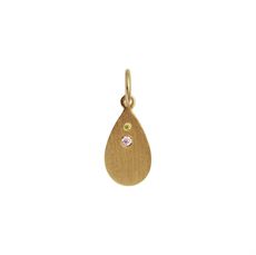 STINE A ØRERING, SPARKLING TEARDROP PENDANT GOLD