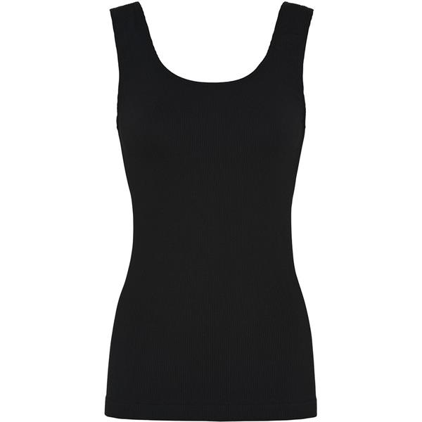TIM OG SIMONSEN TOP, TULLE RIB TOP, BLACK