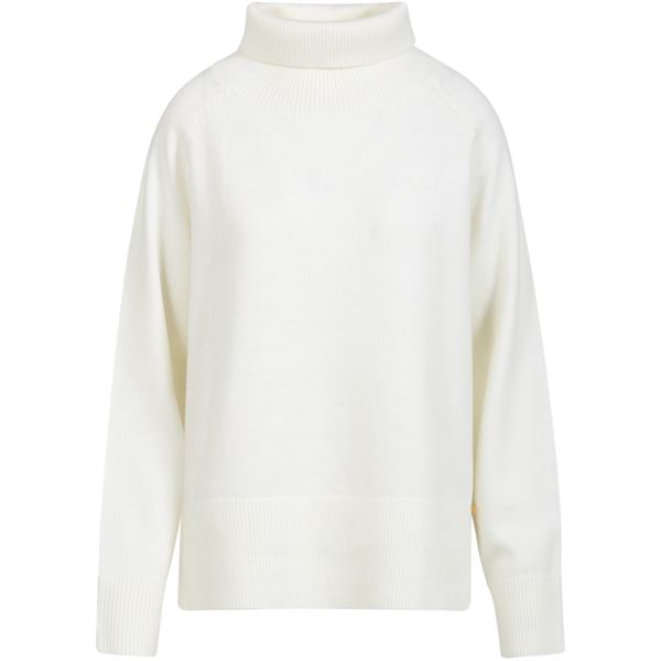 COSTER COPENHAGEN STRIK, SWEATER MED HØJ HALS, WHITE