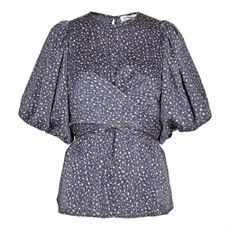 CO`COUTURE BLUSE, TIANNA TIE BLOUSE, NAVY