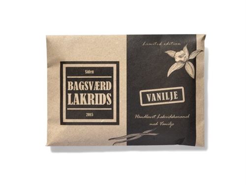BAGSVÆRD LAKRIDS, VANILJE, 160 GR