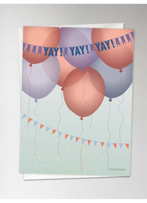 VISSEVASSE KORT, YAY YAY YAY GREETING CARD