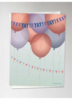 VISSEVASSE KORT, YAY YAY YAY GREETING CARD