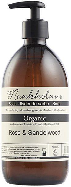 MUNKHOLM FLYDENDE SÆBE, ROSE & SANDELWOOD