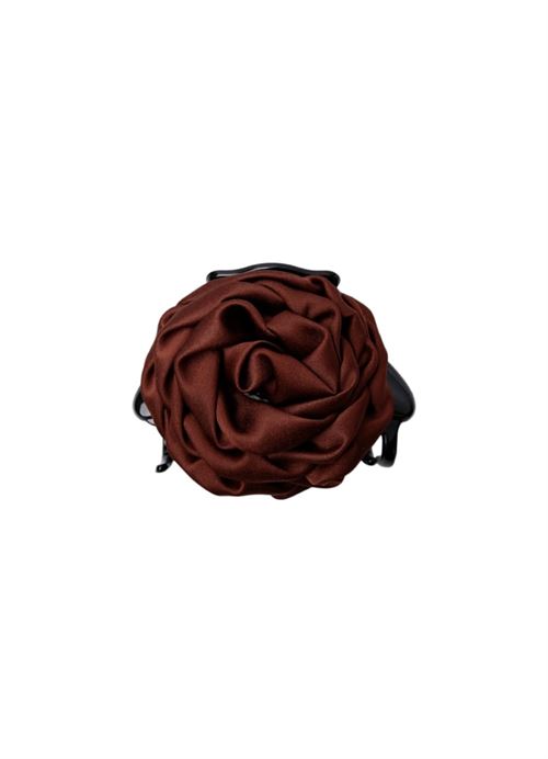 BLACK COLOUR HÅRKLEMME, BCSIMONA FLOWER SATIN HAIR CLAW, COFFEE