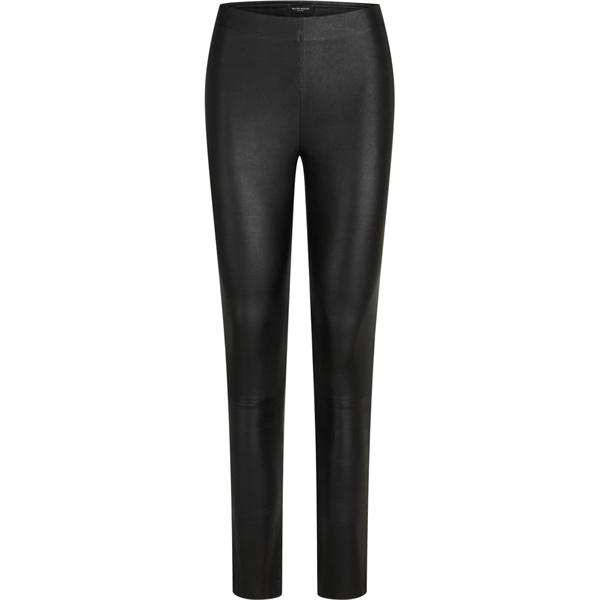 BRUUNS BAZAAR LÆDER LEGGINGS, CHRISTABB LEATHER LEGGINGS, BLACK