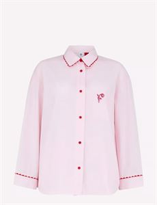 BECK SÖNDERGAARD PYJAMASSKJORTE, MAXI SIDE PYJAMAS SHIRT, PALE LILAC PINK