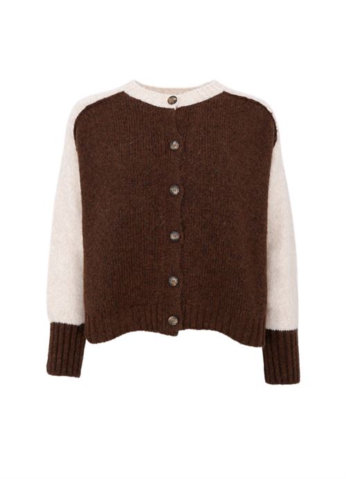 BLACK COLOUR CARDIGAN, BCJACKS KNIT CARDIGAN, COFFEE