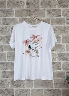 CABANA LIVING T-SHIRT, COZY SNOOP C 100, ROSA