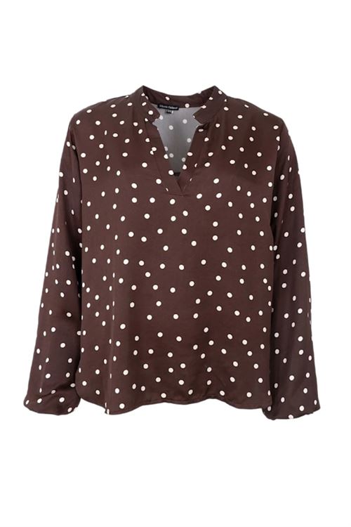 BLACK COLOUR BLUSE, BCVALERY LS BLOUSE, COFFEE