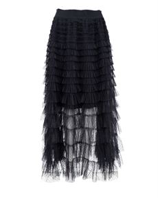 BLACK COLOUR NEDERDEL, BCANGELINA MESH SKIRT, BLACK