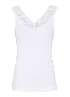 TIM & SIMONSEN TOP, MIRIAM V-LACE TOP, WHITE