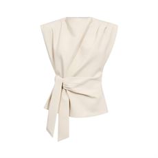 CO`COUTURE TOP, ACILECC PLEAT TOP, BONE