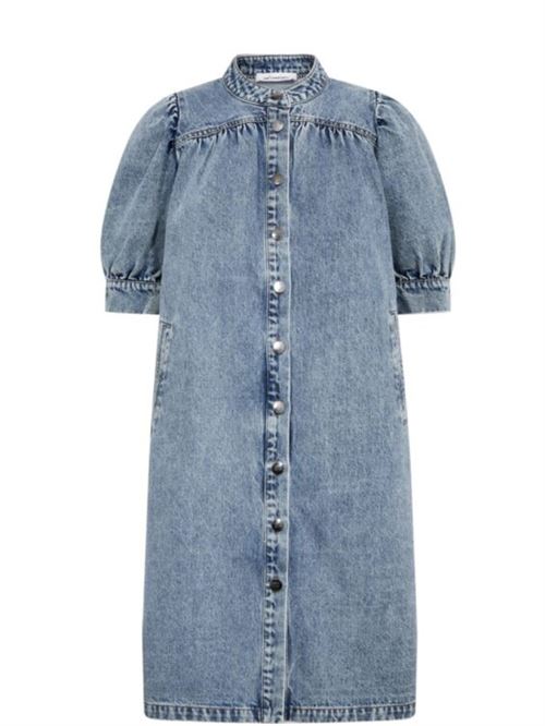 CO`COUTURE KJOLE, DENICECC DENIM SS DRESS, BLEACH DENIM