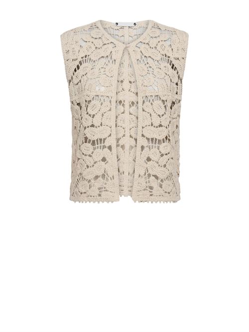 CO`COUTURE TOP, KELLYCC CROCHET TOP, BONE