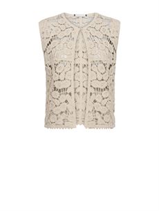 CO`COUTURE TOP, KELLYCC CROCHET TOP, BONE
